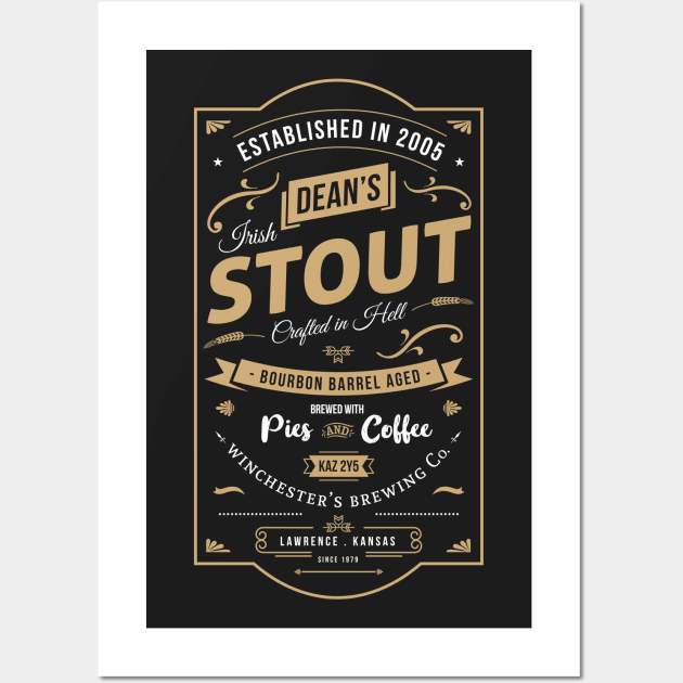 Dean's Irish Stout Wall Art by Plan8